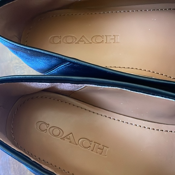 Women Coach Haley black leather loafers size 8 brand new - Picture 3 of 12